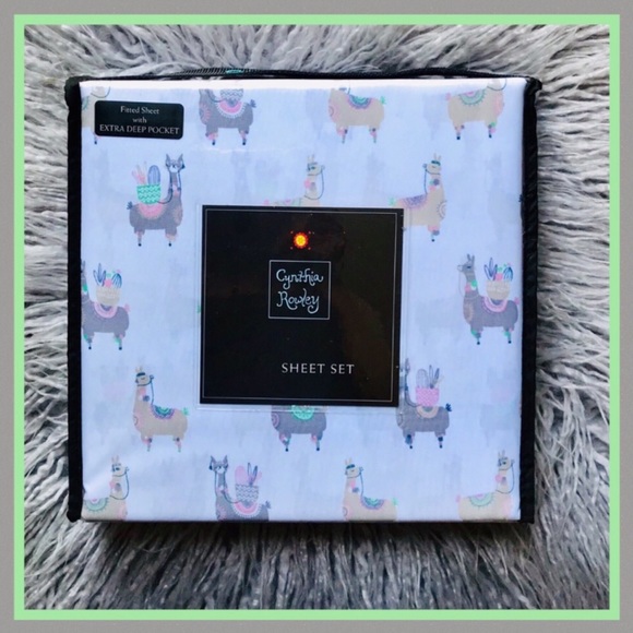 Cynthia Rowley Bedding Traveling Llama Twin Xl Sheet Set Poshmark